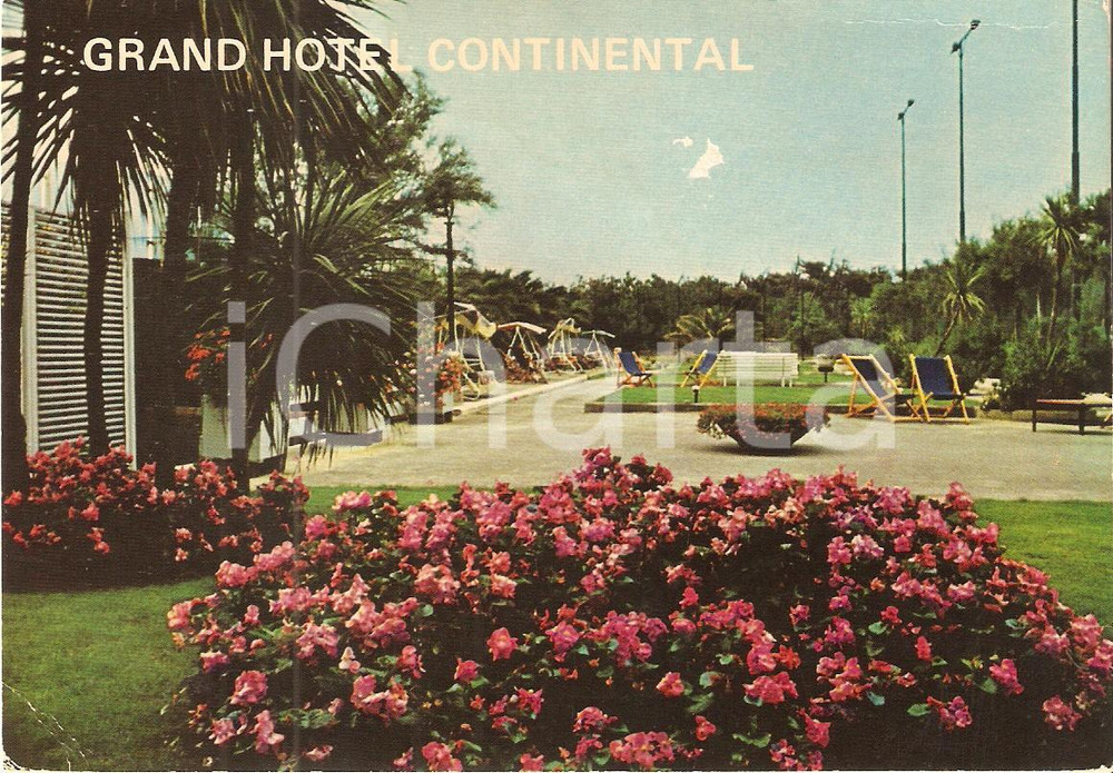 Cartolina originale da collezione 1982 PISA TIRRENIA Parco del Grand hotel CONTINENTAL *Cartolina VINTAGE FG VG 1