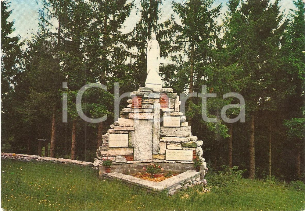 Cartolina originale da collezione 1971 BOSCO CHIESANUOVA VR Casa NAZARETH Statua Vergine Maria Cartolina FG VG 1