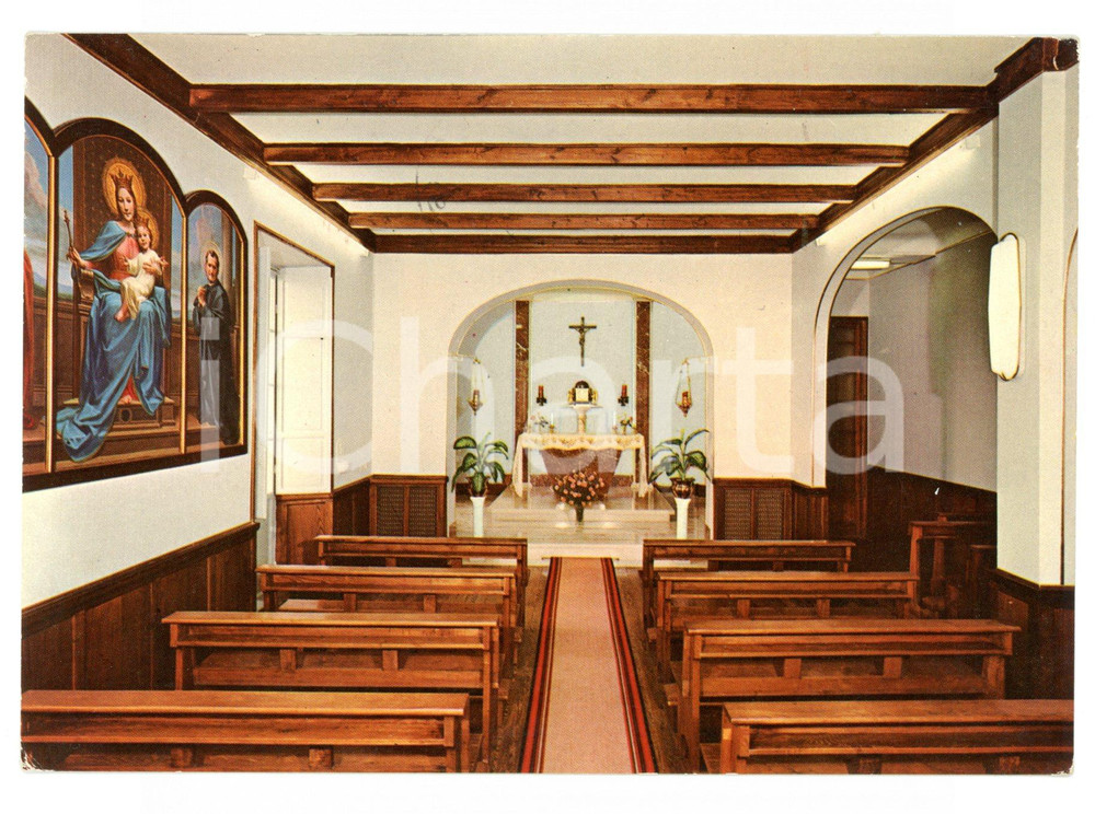 Cartolina originale da collezione 1972 ALASSIO (SV) Cappella della Villa CARLO PIAGGIO *Cartolina VINTAGE FG VG 1
