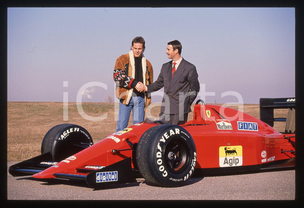 35mm vintage slide* 1989 FIORANO Nigel MANSELL Gerhard BERGER-FERRARI 640 F1 28