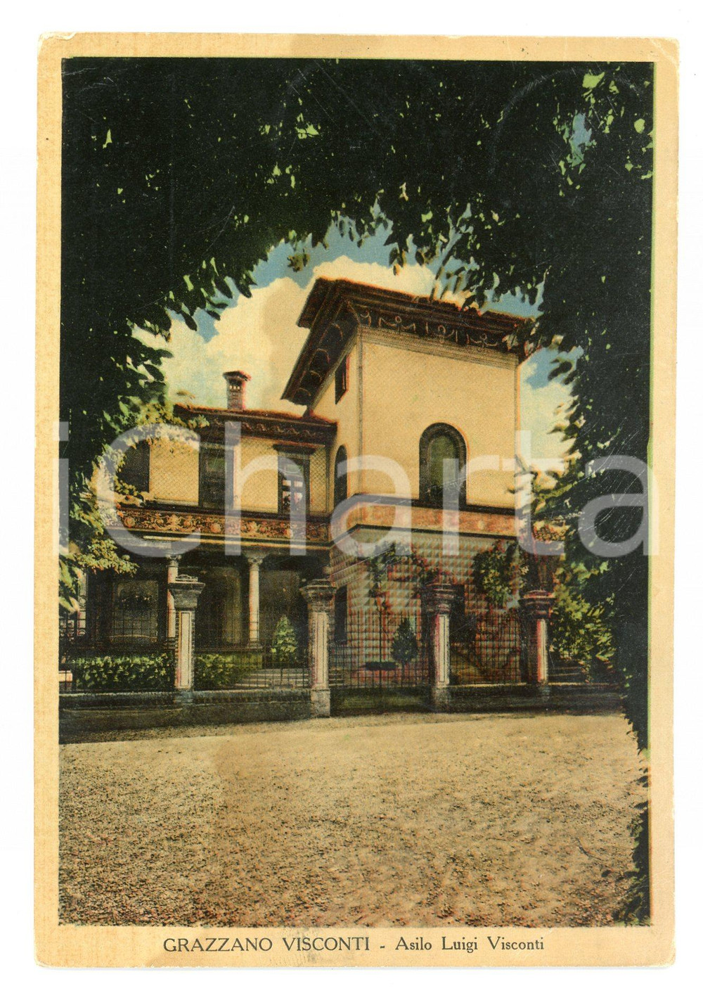 Cartolina originale da collezione 1960 ca VIGOLZONE (PC) Asilo di GRAZZANO VISCONTI *Cartolina VINTAGE FG VG 1