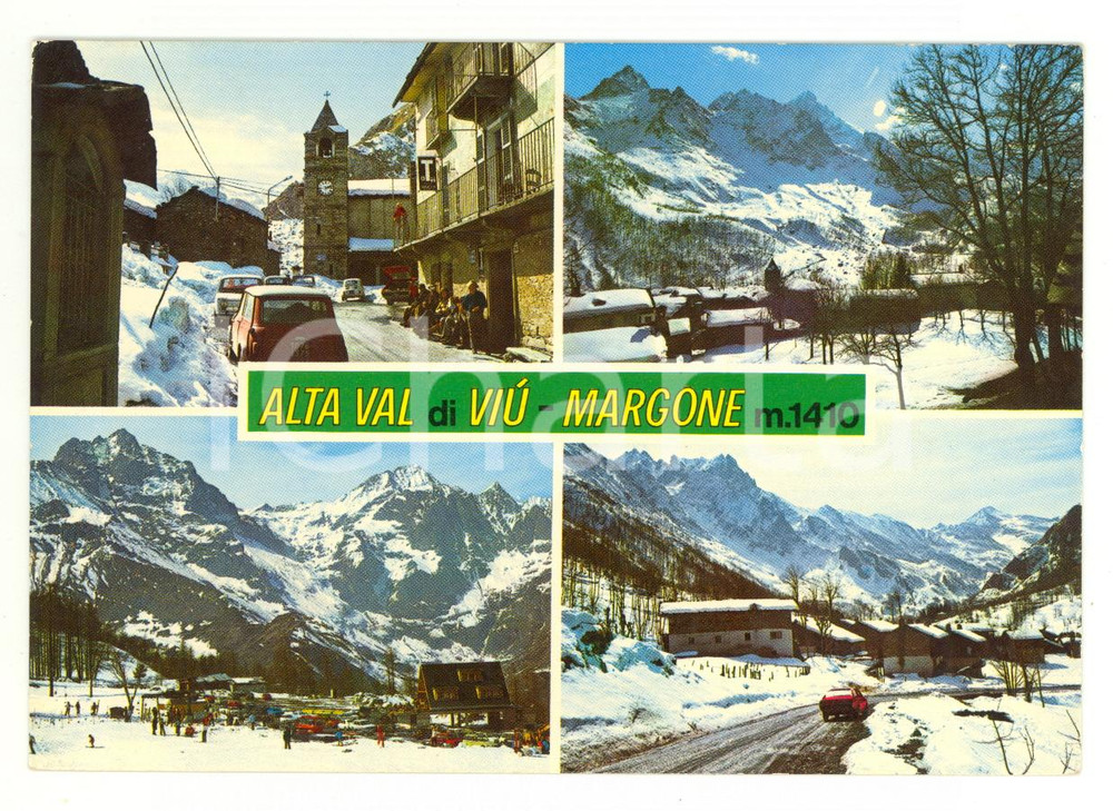 Cartolina originale da collezione 1970 ca VALLI DI LANZO Vedutine MARGONE Pian BENOT *Cartolina VINTAGE FG NV 1
