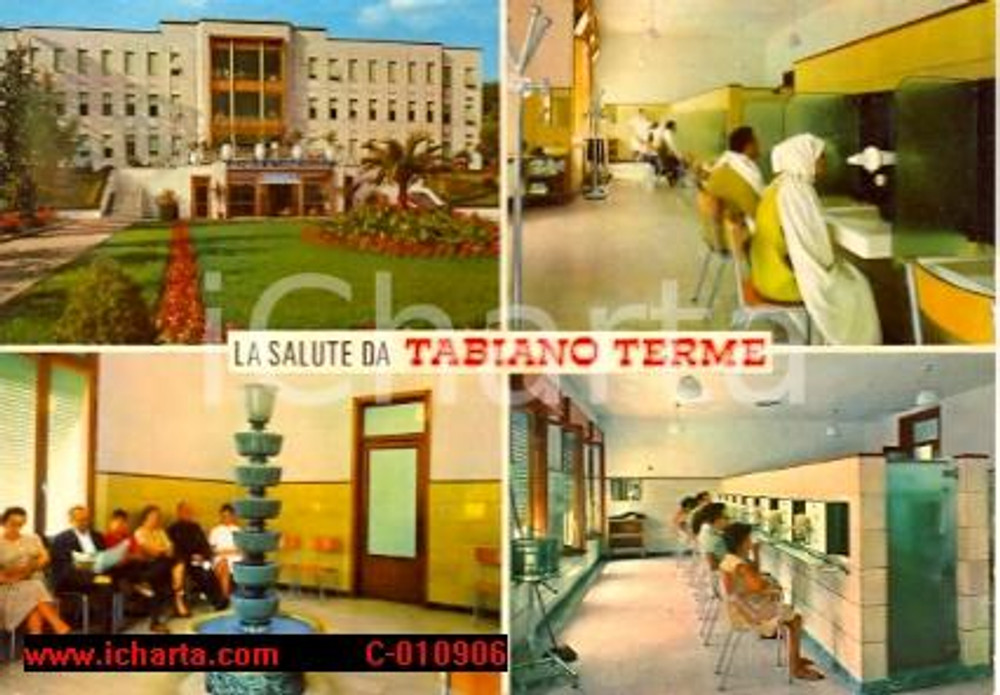 Cartolina originale da collezione 1979 TABIANO TERME (PR) Vedutine INNOXA Cosmetologia Cartolina FG VG 1