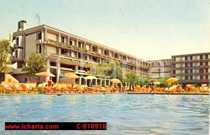 Cartolina originale da collezione 1976 GIARDINI NAXOS (ME) POKER NAXOS Club Hotel VINTAGE Cartolina animata FG VG 1