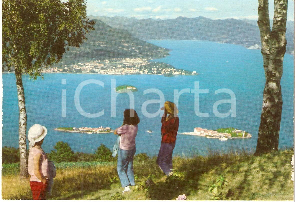 Cartolina originale da collezione 1974 LAGO MAGGIORE Turisti  ISOLE BORROMEE Cartolina FG VG 1