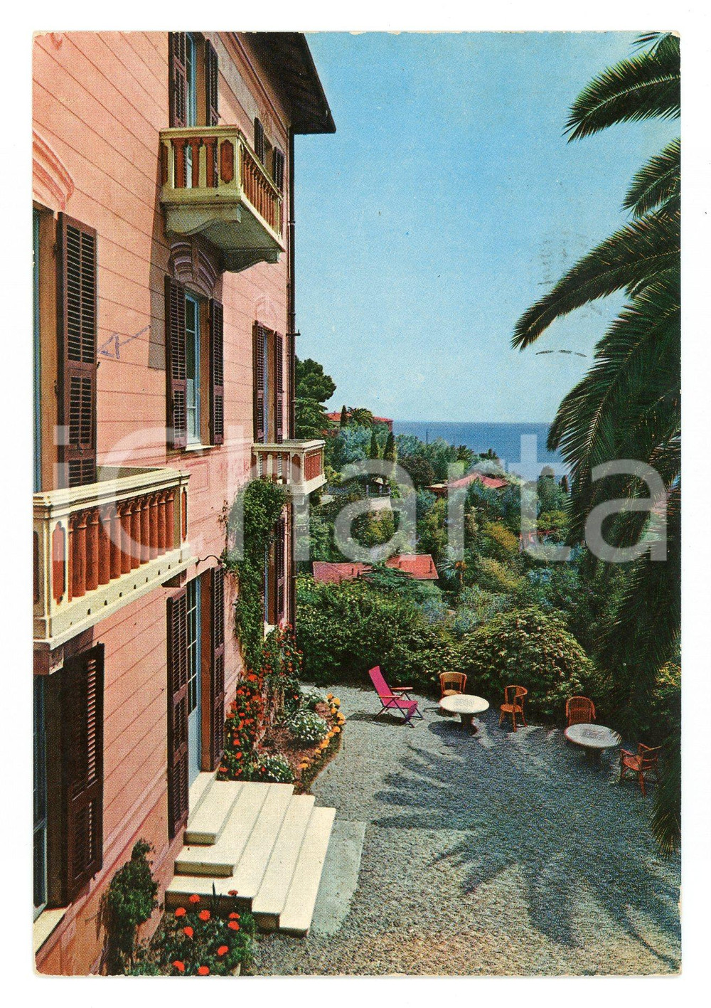 Cartolina originale da collezione 1969 ALASSIO (SV) Villa CARLO PIAGGIO Figlie Maria Ausiliatrice *Cartolina FG VG 1