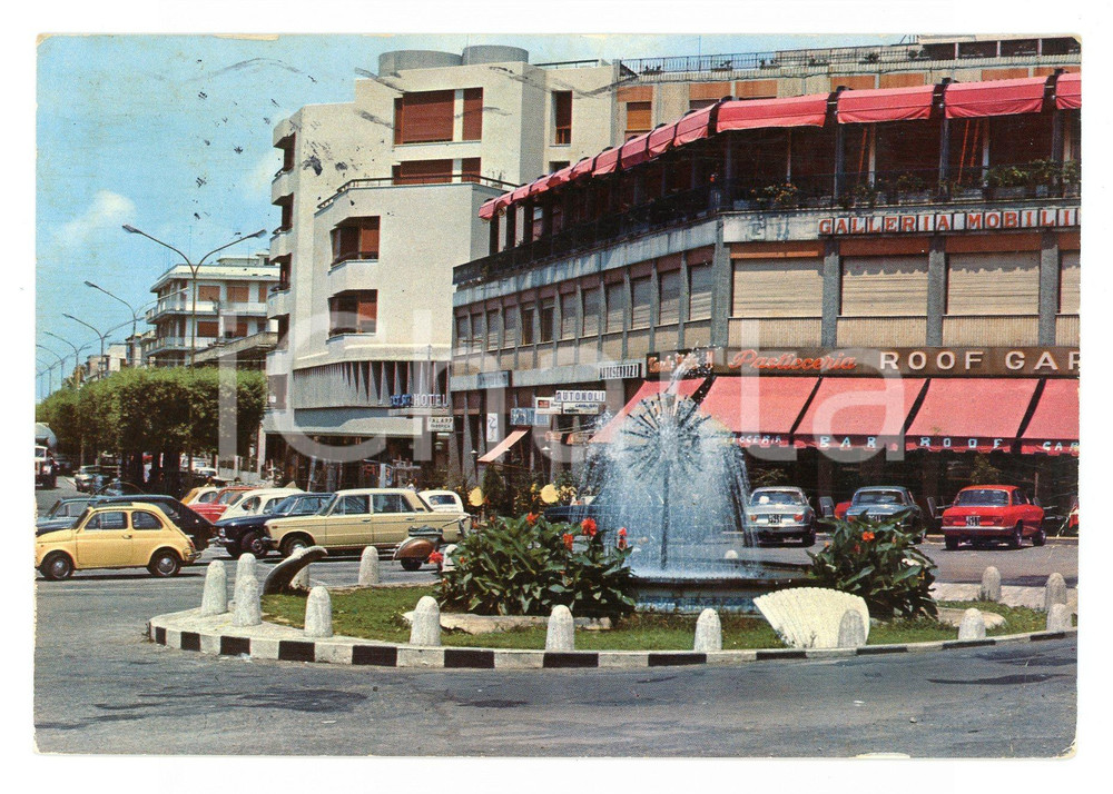 Cartolina originale da collezione 1974 REGGIO CALABRIA Piazza INDIPENDENZA - ROOF GARDEN *Cartolina VINTAGE FG VG 1