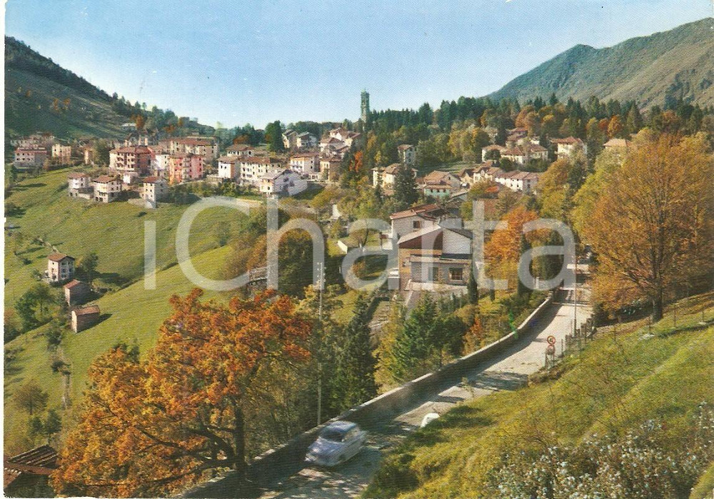 Cartolina originale da collezione 1966 SELVINO BG Panorama del paese Cartolina FG VG 1