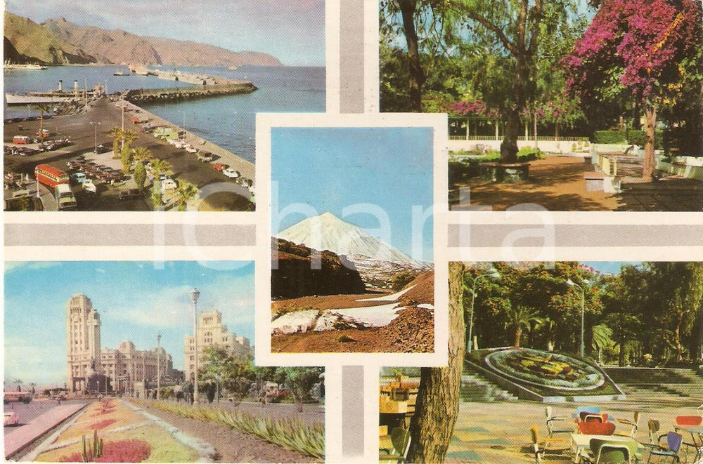 Cartolina originale da collezione 1986 TENERIFE SPAGNA Vedutine dell isola Cartolina FG VG 1