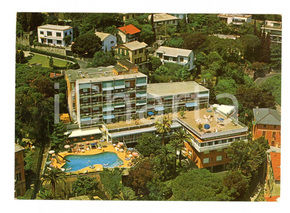 Cartolina originale da collezione 1975 ca SANTA MARGHERITA LIGURE GE Park Hotel SUISSE Cartolina VINTAGE FG VG 1