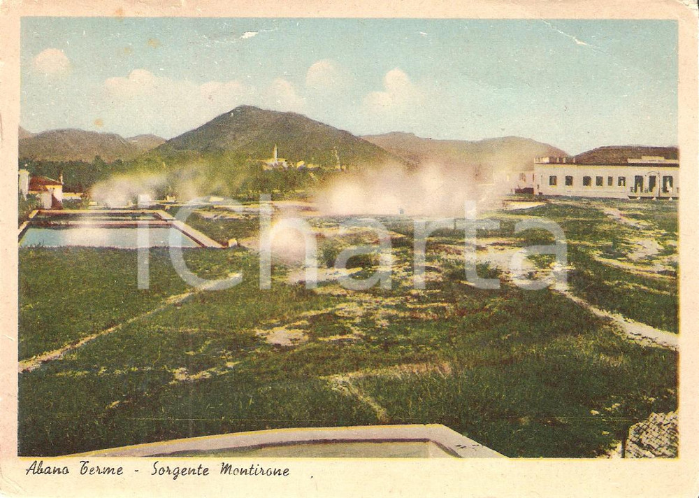 Cartolina originale da collezione 1960 ca ABANO TERME PD Sorgente del Montirone Cartolina FG NV 1