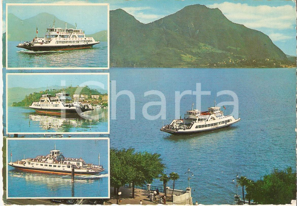 Cartolina originale da collezione 1969 LAGO MAGGIORE Traghetti San Cristoforo San Bernardino San Carlo Cartolina 1