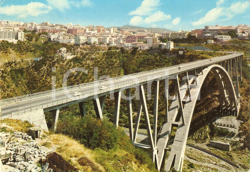Cartolina originale da collezione 1973 CATANZARO Viadotto sulla Fiumarella Cartolina FG NV 1