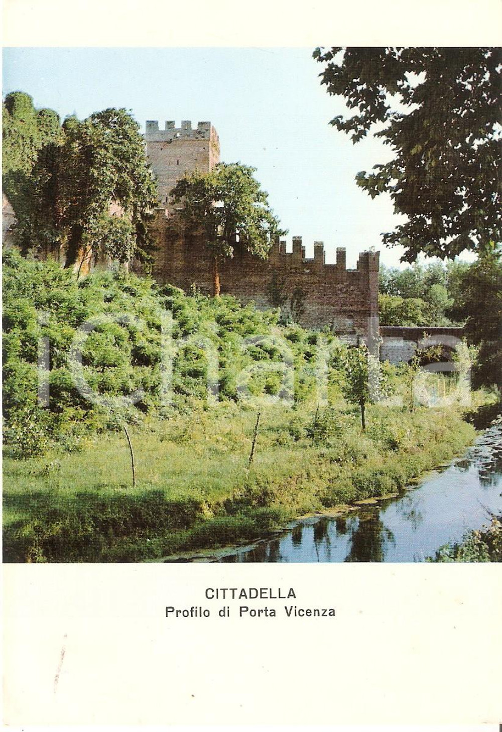 Cartolina originale da collezione 1971 CITTADELLA PD Profilo di Porta Vicenza Cartolina FG VG 1