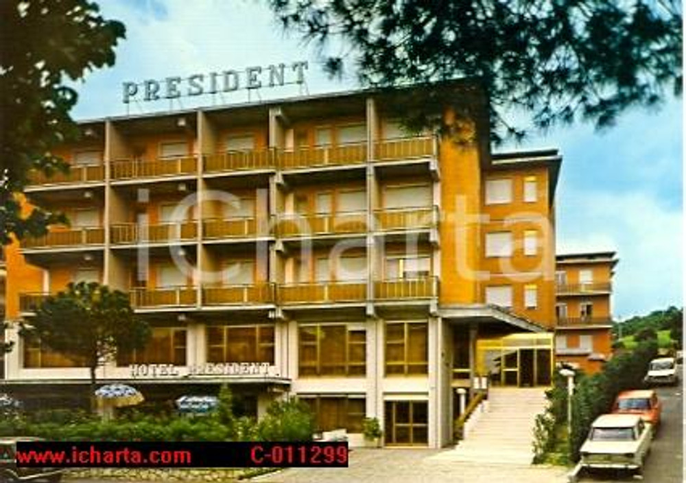 Cartolina originale da collezione 1975 circa CHIANCIANO TERME SI Hotel PRESIDENT Vintage Cartolina FG NV 1