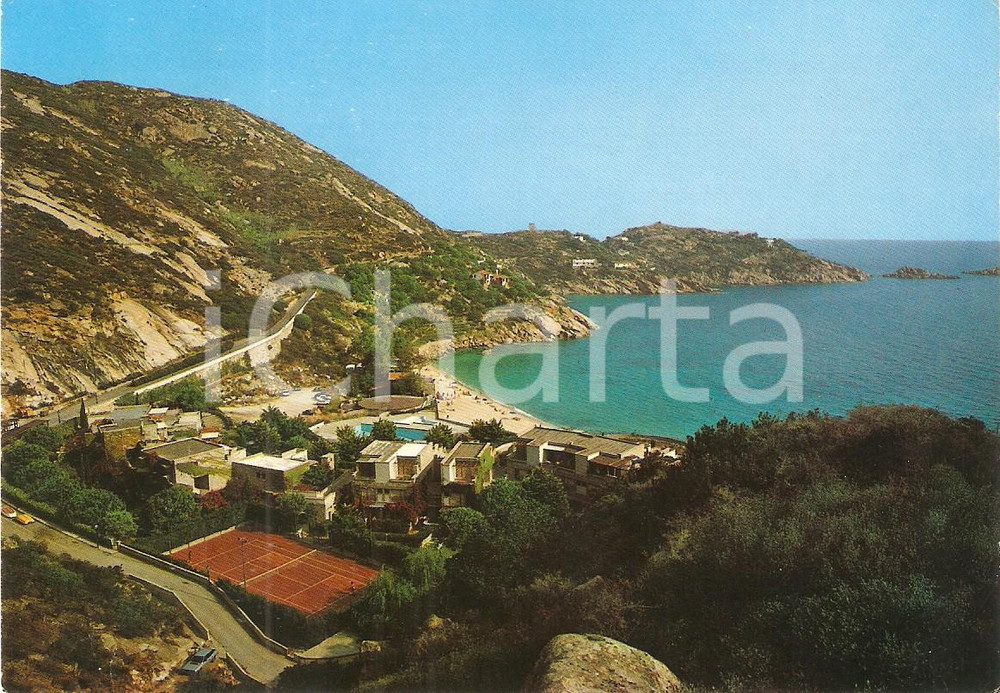 Cartolina originale da collezione 1985 ISOLA DEL GIGLIO GR Spiaggia delle Cannelle Cartolina FG VG 1