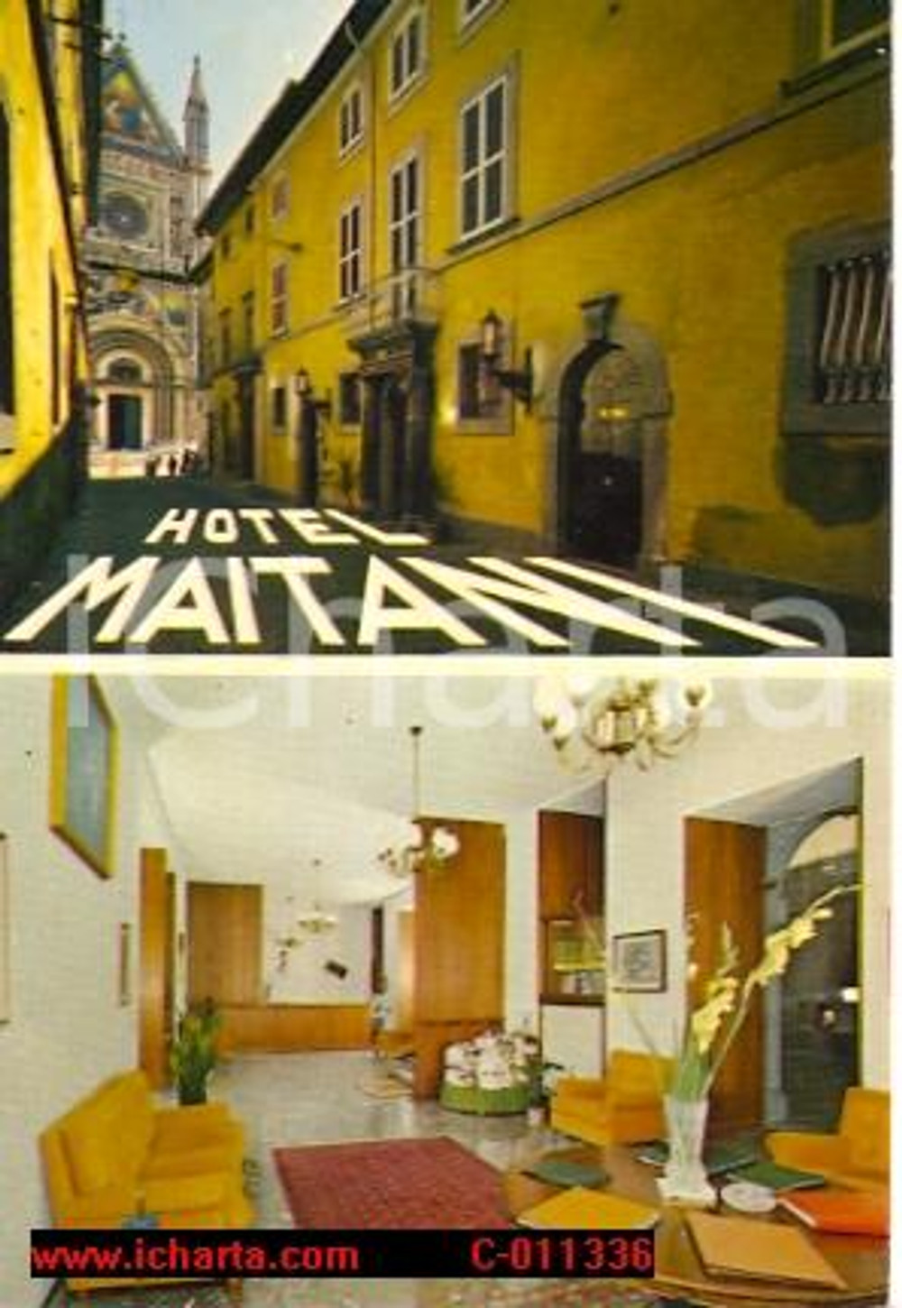 Cartolina originale da collezione 1970 ca ORVIETO TR Vedutine HOTEL MAITANI Enoteca MORINO Cartolina Vintage FG 1