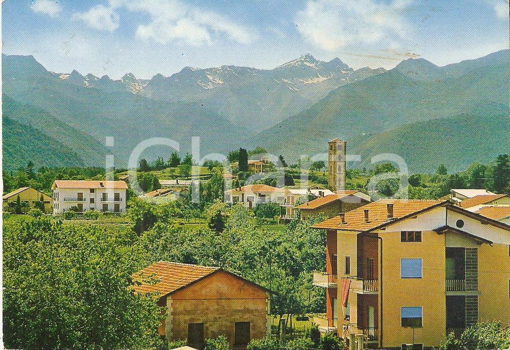 Cartolina originale da collezione 1976 CARAGLIO CN Scorcio panoramico del paese Cartolina FG VG 1