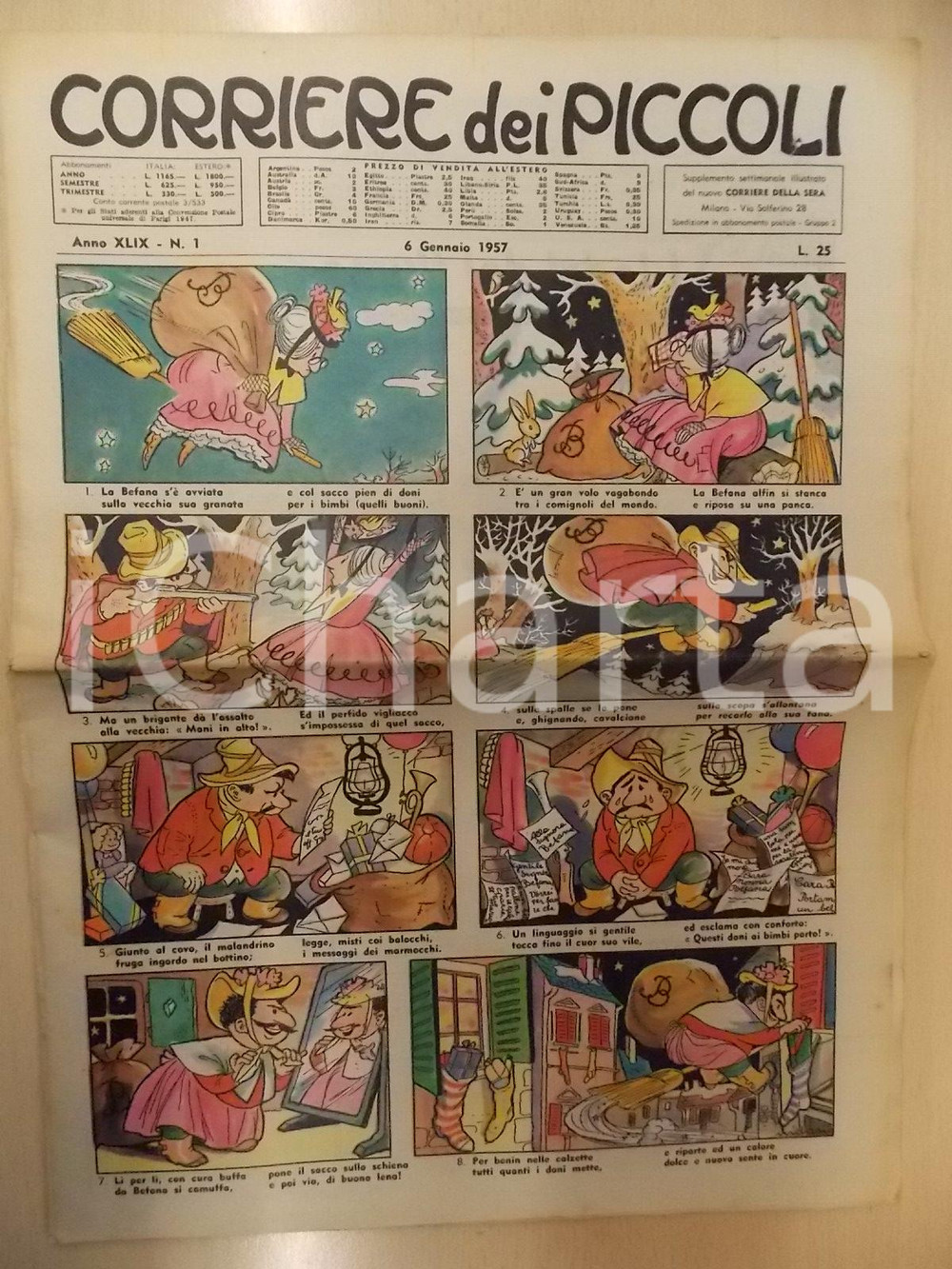 Giornale, rivista storica 1957 CORRIERE DEI PICCOLI 1 Davy Crockett Carlo PORCIANI Illustratore Roy D AMI 1