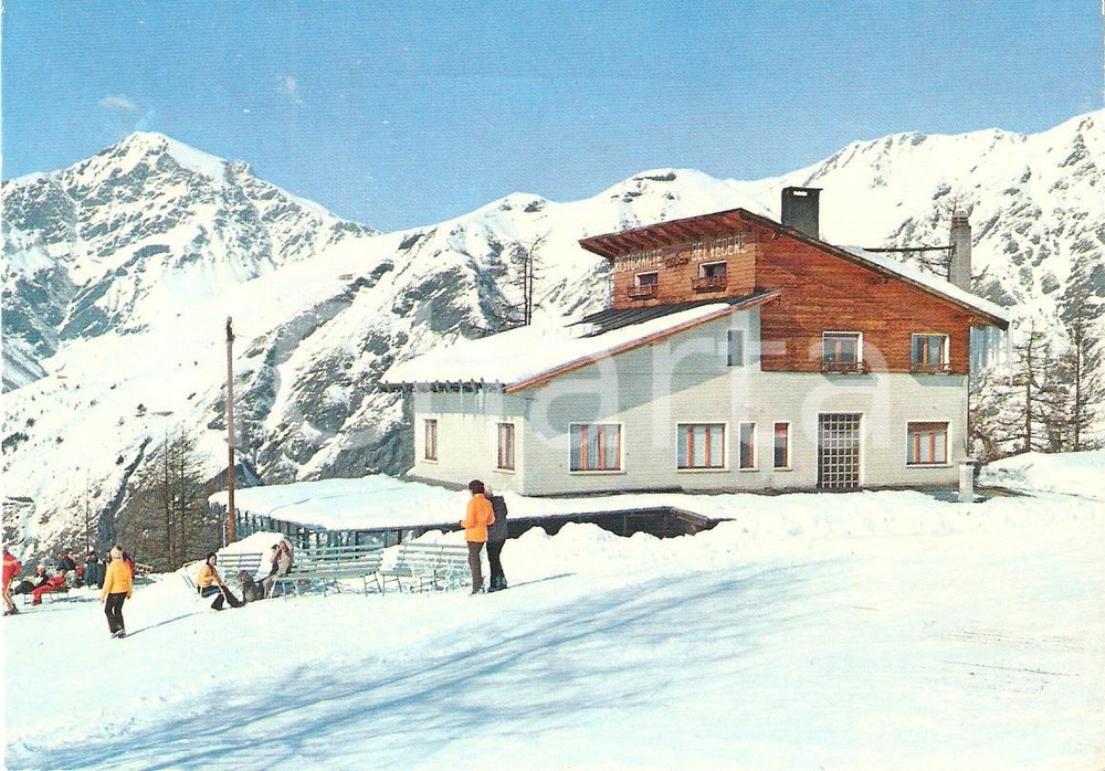 Cartolina originale da collezione 1985 ca BARDONECCHIA TO Ristorante Belvedere al Monte JAFFERAU Cartolina FG VG 1