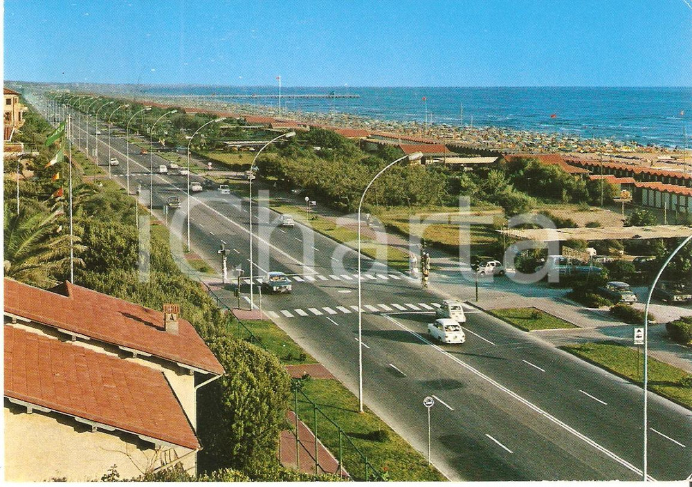 Cartolina originale da collezione 1973 FORTE DEI MARMI Lungomare della Frazione VITTORIA APUANA Cartolina FG VG 1