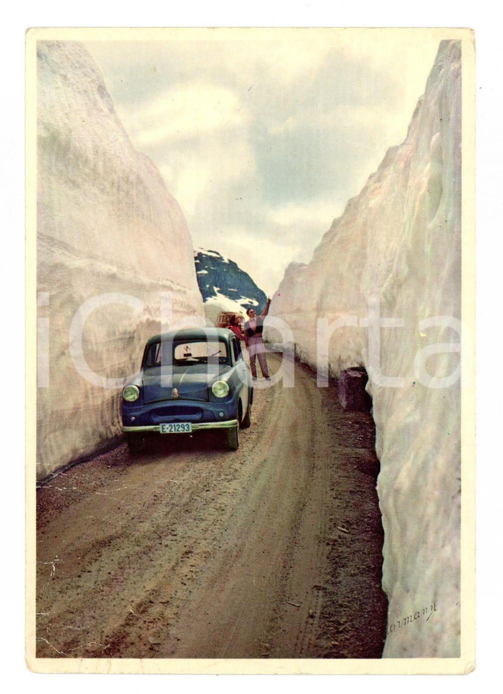 Cartolina originale da collezione 1970 ca NORWAY In alta montagna tra i ghiacciai Cartolina ANIMATA VINTAGE FG NV 1