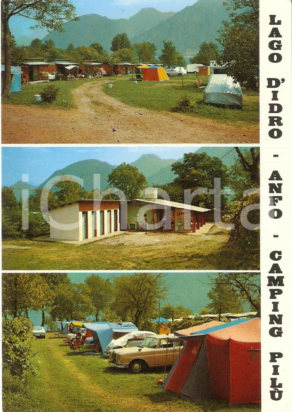 Cartolina originale da collezione 1970 ca ANFO BS Lago d IDRO Camping PILU  Vedutine Cartolina VINTAGE FG NV 1
