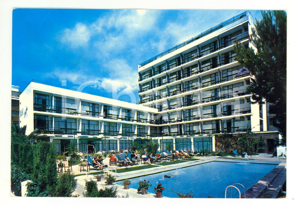 Cartolina originale da collezione 1968 TORREMOLINOS Costa del Sol Hotel DELFIN Cartolina VINTAGE FG VG 1