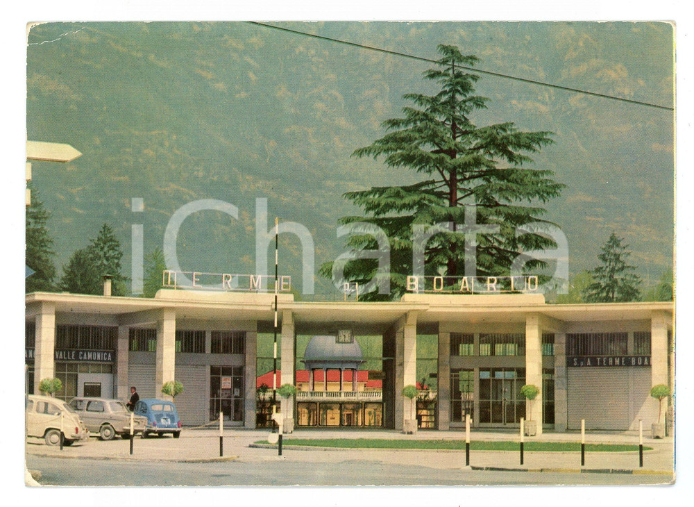 Cartolina originale da collezione 1966 DARFO BOARIO BS Ingresso alle Terme Cartolina VINTAGE FG VG 1