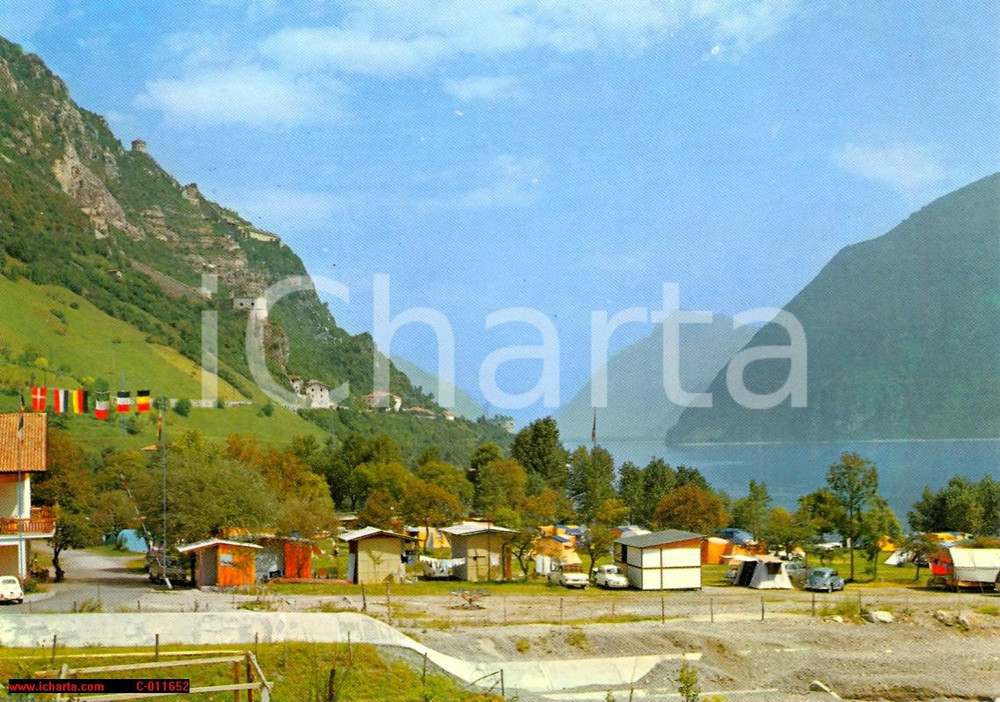 Cartolina originale da collezione 1970 ca ANFO BS Lago d IDRO Campeggio PILU  panorama Cartolina VINTAGE FG NV 1