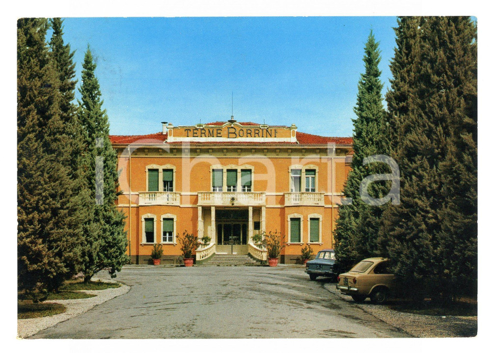 Cartolina originale da collezione 1970 MONTICELLI TERME (PR) Terme BORRINI Ingresso *Cartolina VINTAGE FG VG 1