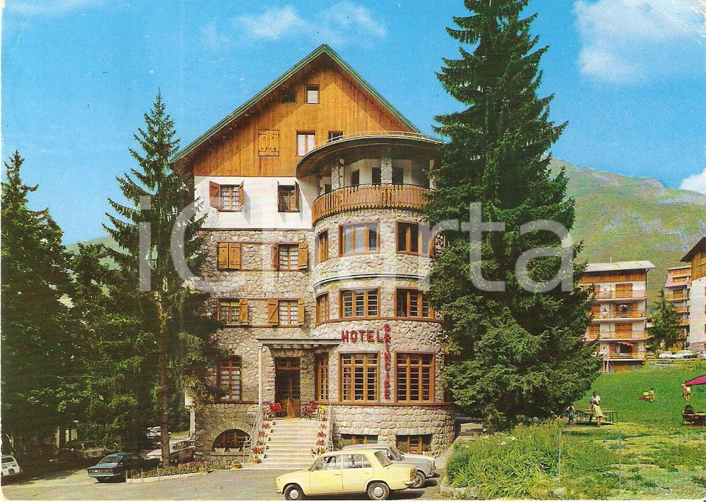 Cartolina originale da collezione 1973 LIMONE PIEMONTE CN Grand Hotel Principe Cartolina FG VG 1