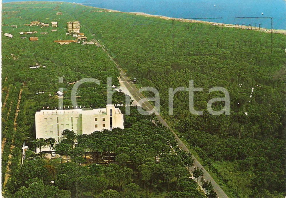 Cartolina originale da collezione 1968 MARINA ROMEA RA Veduta aerea Cartolina FG VG 1