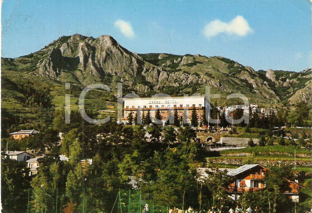 Cartolina originale da collezione 1973 SANTO STEFANO D AVETO GE Grand Hotel e Monte Gropporosso Cartolina FG VG 1