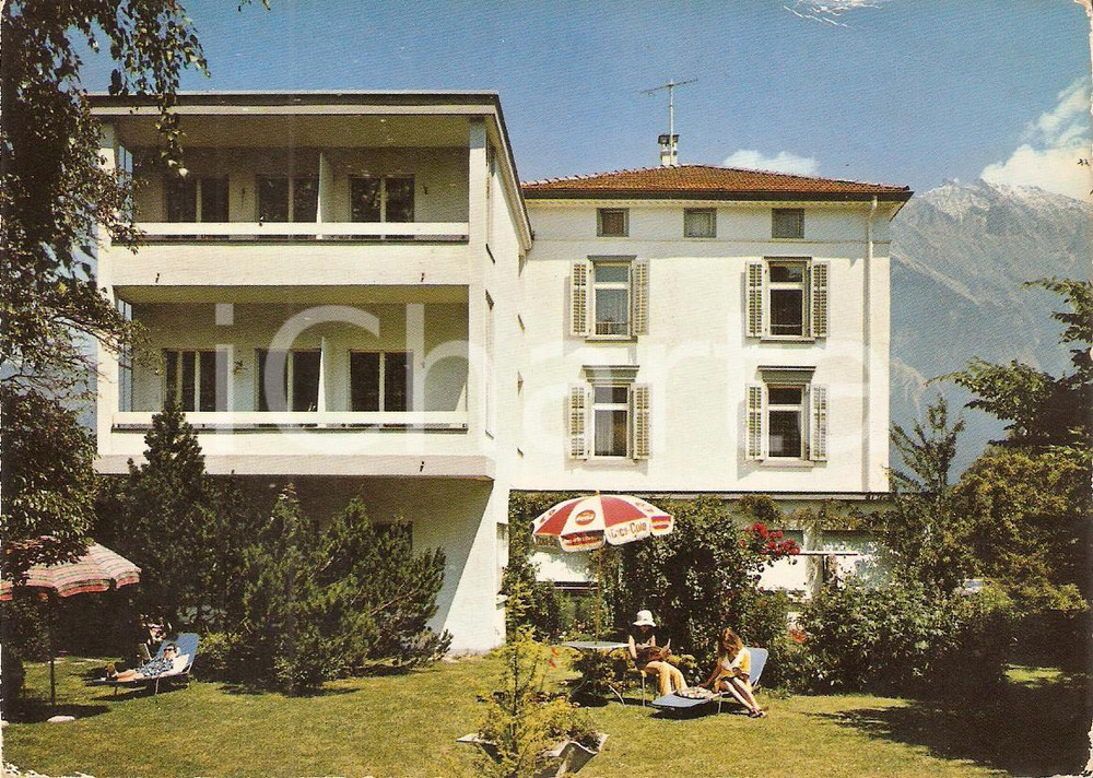 Cartolina originale da collezione 1975 ca BAD RAGAZ SVIZZERA Relax all  Hotel Garni Bergadler Cartolina FG NV 1