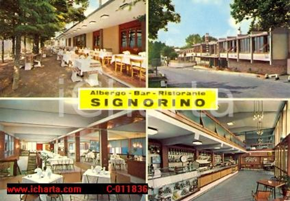 Cartolina originale da collezione 1973 PISTOIA Frazione PITECCIO Ristorante SIGNORINO Vedutine VINTAGE Cartolina 1