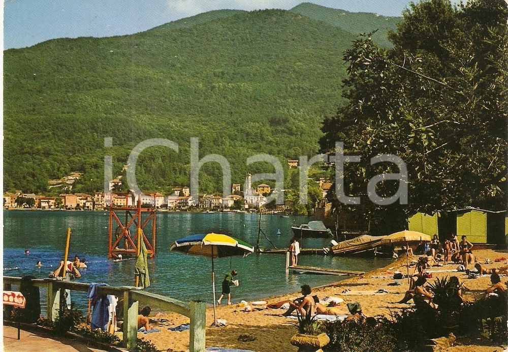 Cartolina originale da collezione 1982 PORTO CERESIO VA Trampolino per i tuffi nel Lago di Lugano Cartolina FG 1
