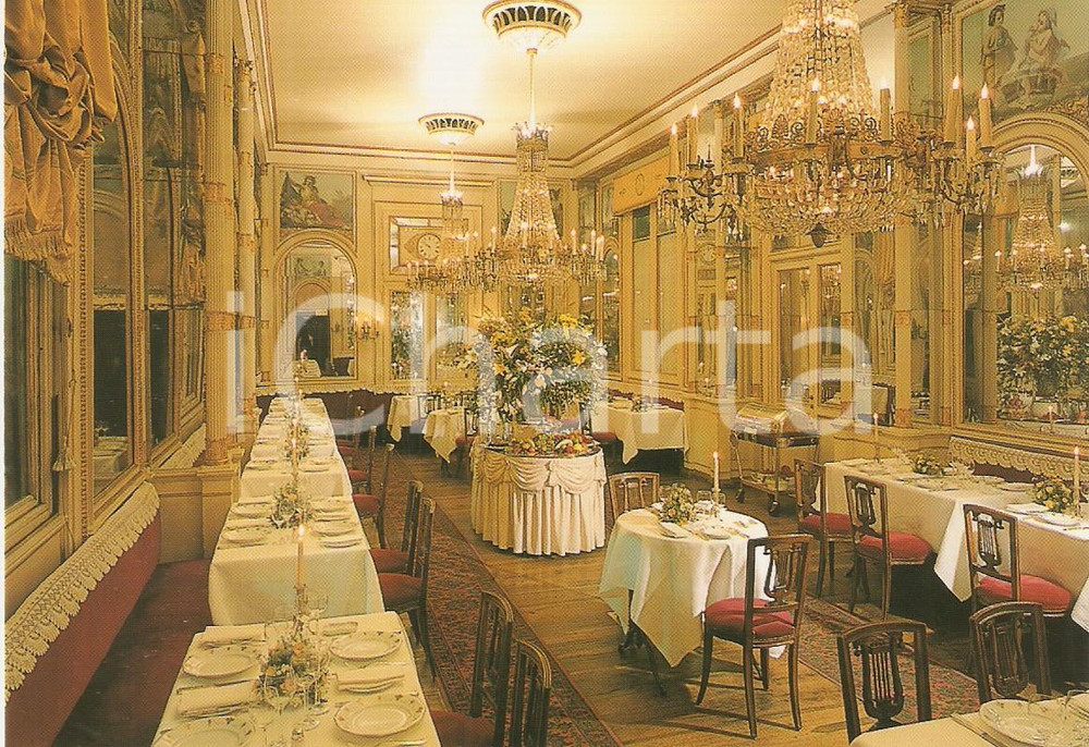 Cartolina originale da collezione 1985 ca TORINO Sala del Ristorante del Cambio Cartolina FG NV 1