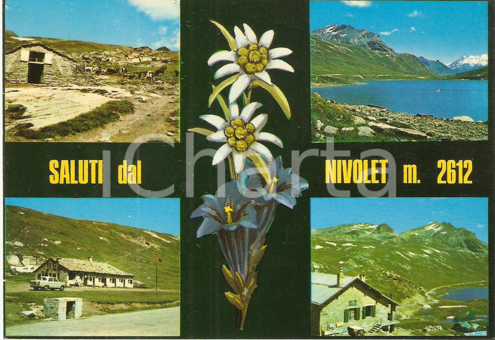 Cartolina originale da collezione 1970 PARCO DEL GRAN PARADISO Colle del NIVOLET Vedutine Cartolina FG VG 1