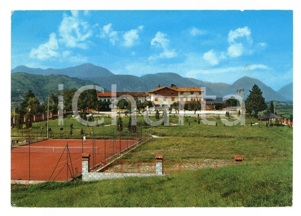 Cartolina originale da collezione 1971 SAN DANIELE DEL FRIULI UD Campo tennis e Colle PICARON Cartolina FG VG 1