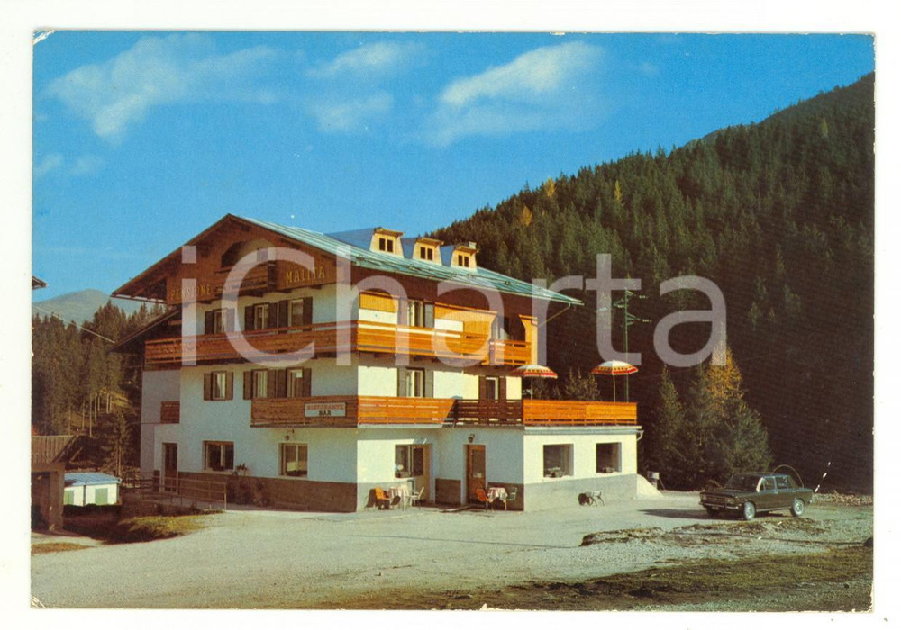 Cartolina originale da collezione 1970 ca ARABBA BL DOLOMITI Pensione MALITA Gottardo DE CASSAN Cartolina FG NV 1