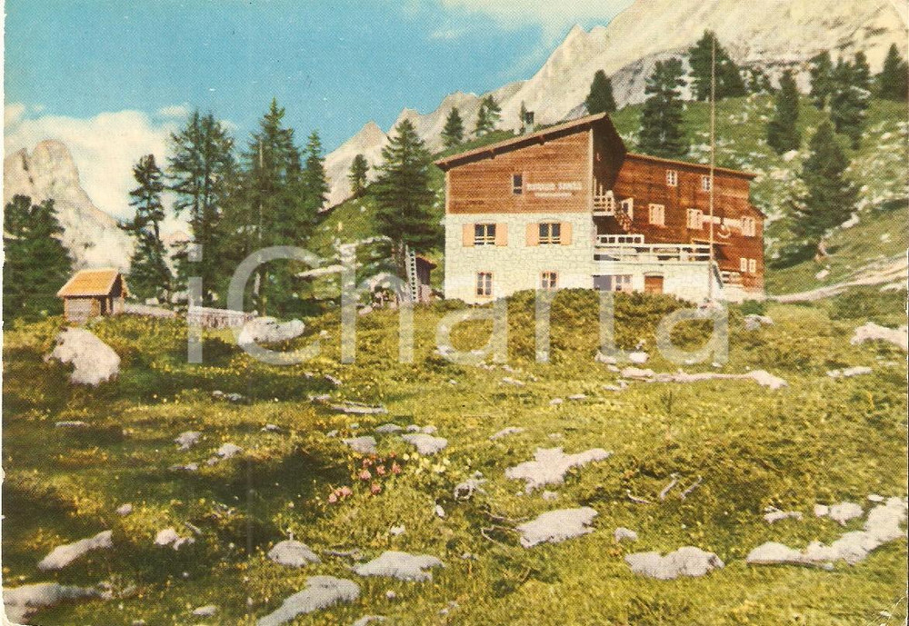 Cartolina originale da collezione 1961 MAREBBE BZ Frazione SAN VIGILIO Rifugio Fanes Cartolina FG VG 1