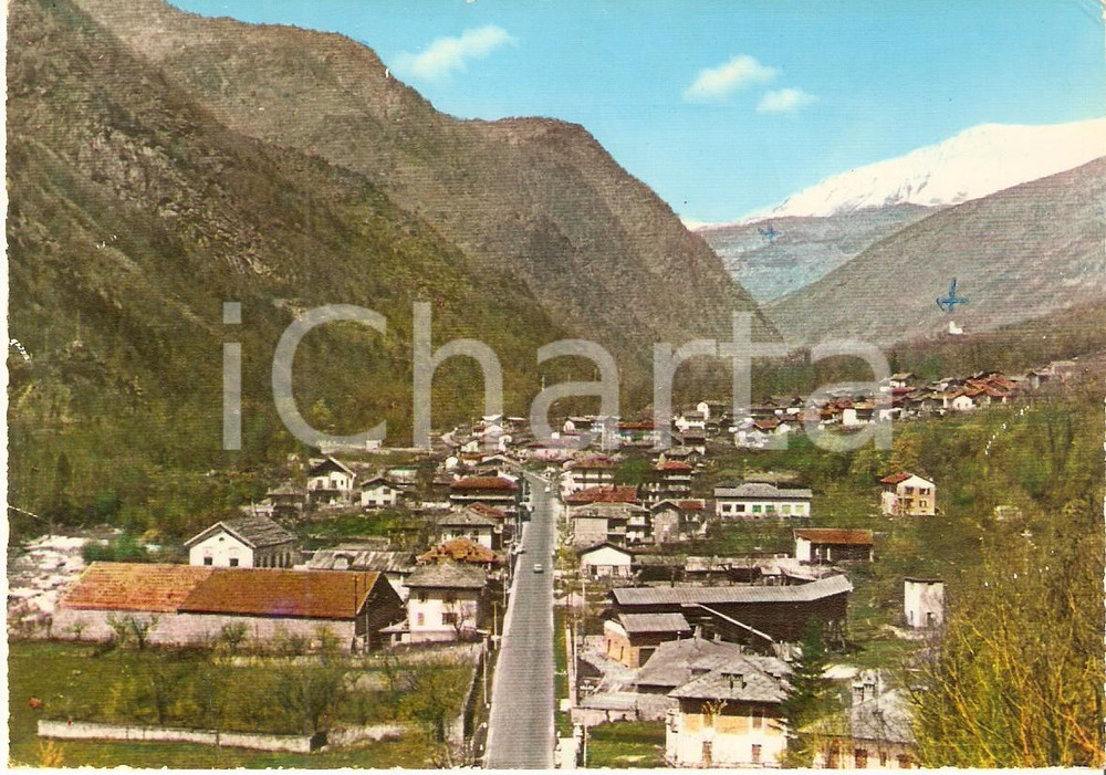 Cartolina originale da collezione 1966 ROURE  RORETO CHISONE TO Panorama del paese Cartolina FG NV 1