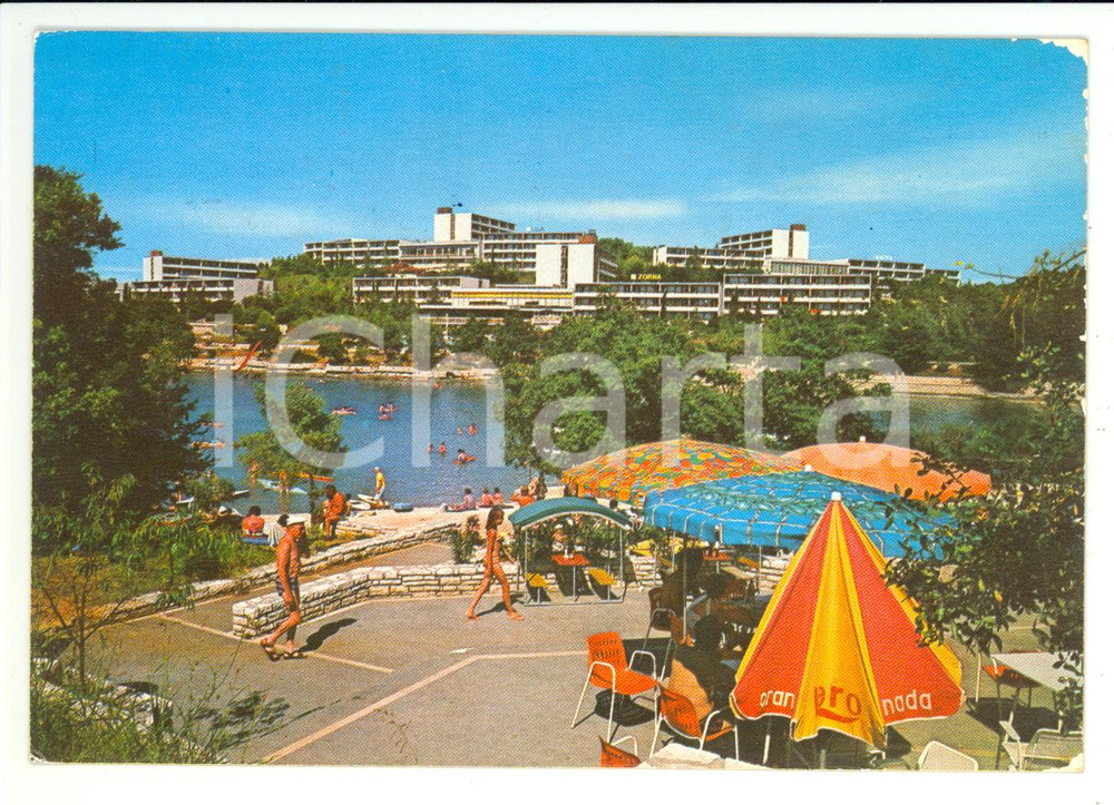 Cartolina originale da collezione 1965 ca POREC / PARENZO CROATIA Hotel LOTOS Cartolina postale ANIMATA FG VG 1