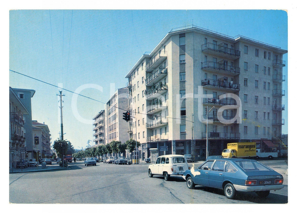 Cartolina originale da collezione 1970 ca COSSATO BI Viale PAIETTA Cartolina VINTAGE FG NV 1