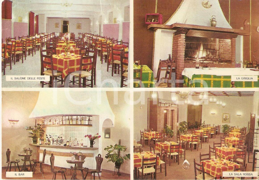 Cartolina originale da collezione 1971 RONCIGLIONE VT Vedutine ristorante AL VECCHIO MULINO Cartolina VINTAGE FG 1