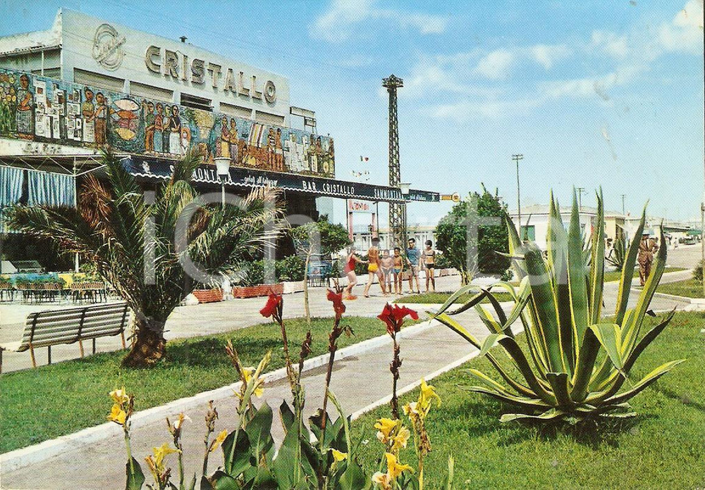 Cartolina originale da collezione 1968 LIDO DI CAMAIORE LU Bar CRISTALLO Cartolina VINTAGE ANIMATA FG VG 1