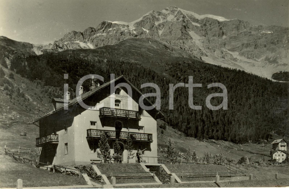 Cartolina originale da collezione 1950 ca STELVIO BZ Albergo MIRAMONTI verso l ORTLES a SOLDA Cartolina FP 1