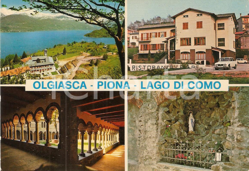 Cartolina originale da collezione 1980 COLICO LC Frazioni di OLGIASCA e PIONA Vedutine Cartolina FG VG 1