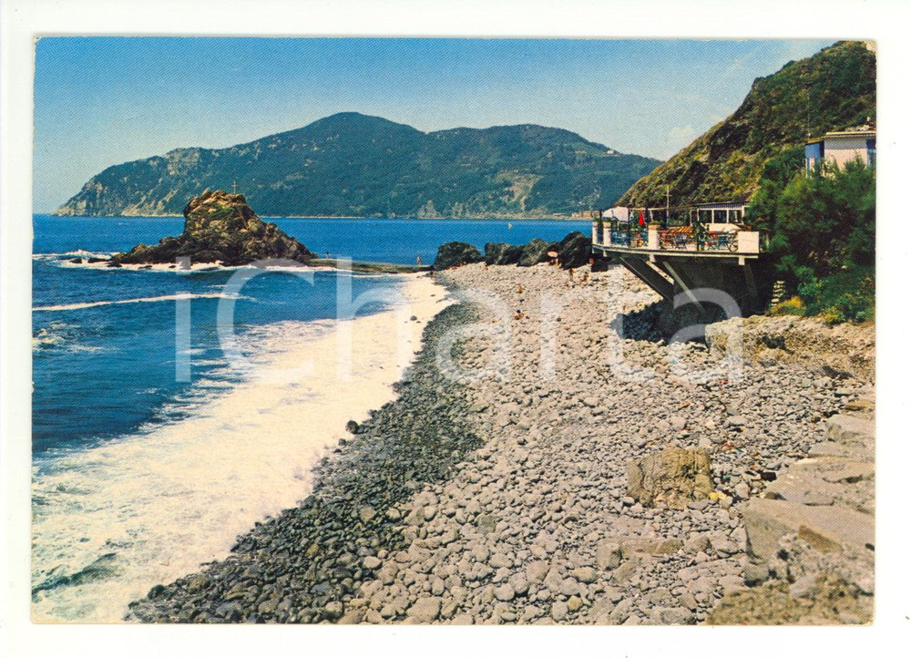 Cartolina originale da collezione 1980 RIVA TRIGOSO GE Scoglio Ristorante ASSEAU Cartolina FG VG 1